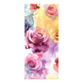 Carte Publicitaire Roses aquarelle (Dos)