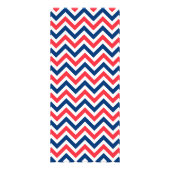 Carte Publicitaire Rouge Bleu Blanc Zig Zag Lignes Baseball Géométriq (Dos)