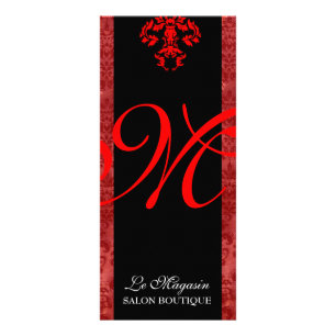 Carte Publicitaire Rouge de monogramme de 311 Marley