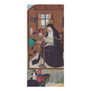 Carte Publicitaire Saint Gertrude de Helfta par Simon Bening