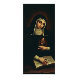 Carte Publicitaire Saint Gertrude la grande bénédictine allemande