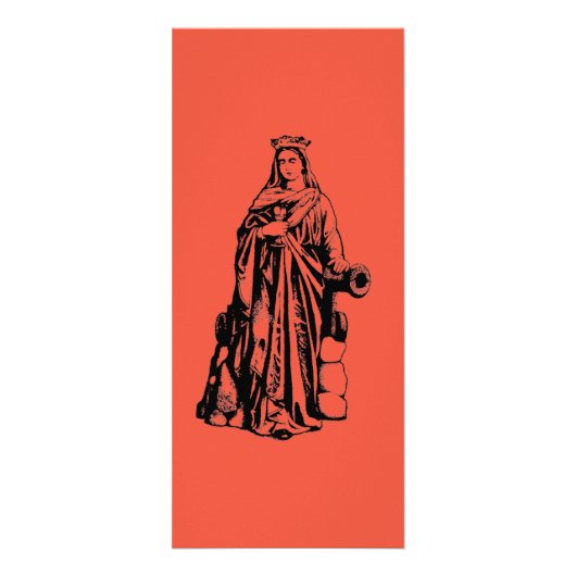 Carte Publicitaire Sainte Barbara Vierge et martyr (Devant)