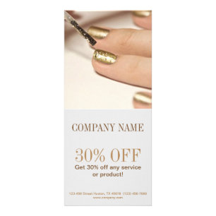 Carte Publicitaire salon à ongles de beauté de mode girly