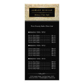 Carte Publicitaire Salon de Beauté Funky Gold Parties scintillant Gla (Devant)