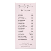 Carte Publicitaire Salon de beauté professionnel Tarifs Services (Devant)