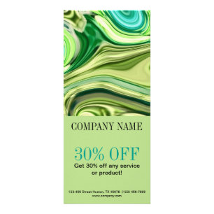 Carte Publicitaire salon de beauté SPA abstraite couleur vert citron