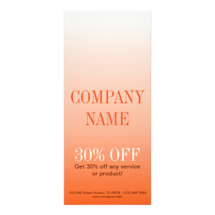 Carte Publicitaire Salon de bronzage minimaliste de beauté tangerine 