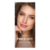 Carte Publicitaire Salon de cheveux simple Photo QR Code Prix (Devant)