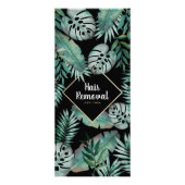 Carte Publicitaire Salon de coiffure chic or noir tropical (Devant)