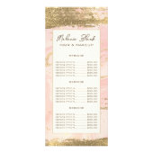Carte Publicitaire Salon de coiffure de luxe Rose Blush Or (Devant)