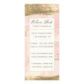 Carte Publicitaire Salon de coiffure de luxe Rose Blush Or (Dos)