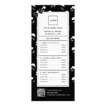 Salon de coiffure floral noir et blanc Coiffeur St