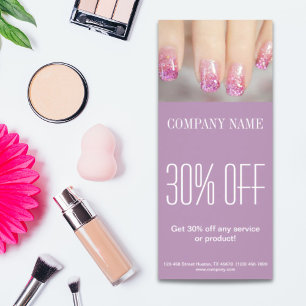 Carte Publicitaire salon élégant de manucure à ongles