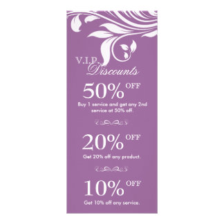 Carte Publicitaire Salon Marketing Cards Elegant Floral White Purple