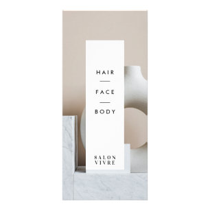 Carte Publicitaire Salon Minimal Moderne Grandes Prix Liste Rack Card