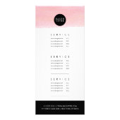 Carte Publicitaire Salon Moderne Services Tarif Aquarelle (Dos)