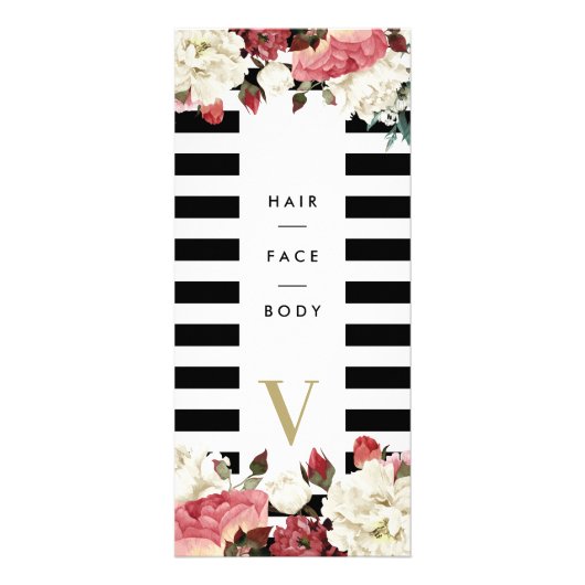 Carte Publicitaire Salon Moderne Services Tarifs Botanique (Devant)