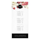 Carte Publicitaire Salon Moderne Services Tarifs Botanique (Dos)