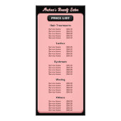 Carte Publicitaire Services de logo de salon rose moderne blush profe (Devant)