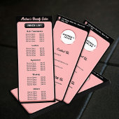 Carte Publicitaire Services de logo de salon rose moderne blush profe