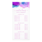 Carte Publicitaire Signature Script Purple Blue Alcool Encre (Devant)