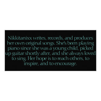 Carte Publicitaire Signet de promo de Nikkitanixx