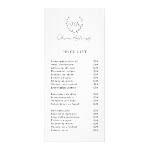 Carte Publicitaire Simple classique Monogramme Wreath Élégant