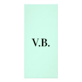 Carte Publicitaire Simple couleur unie ajouter nom texte monogramme (Dos)