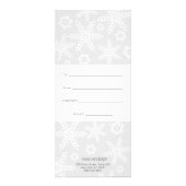 Carte Publicitaire Snowflake White Silver Salon Certificat cadeau Spa (Dos)