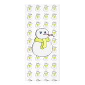 Carte Publicitaire Snowman portant une écharpe jaune (Dos)