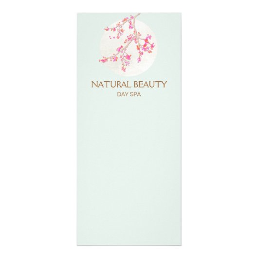 Carte Publicitaire Soins de la peau naturelle Beauté Spa fleurs ceris (Devant)