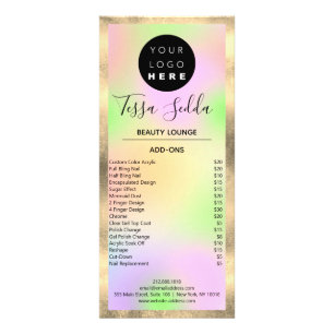 Carte Publicitaire Spa de maquillage de cheveux Manucure Pedicure