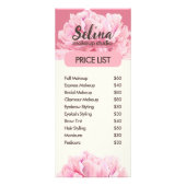 Carte Publicitaire Studio De Maquillage Floral Rose Pink Crème Élégan (Dos)