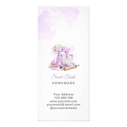 Carte Publicitaire Sweet Traitements Purple Price (Dos)