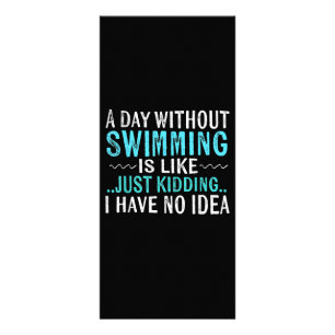 Carte Publicitaire Swimmer Toxits A Day Without Swimming Is Like Swim