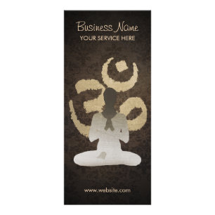 Carte Publicitaire SYMBOLE vintage Om Damask Arrière - plan Yoga