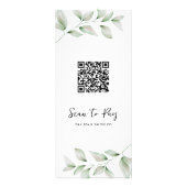 Carte Publicitaire Tarif Botanique simple avec code QR (Dos)