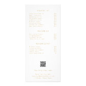 Carte Publicitaire Tarif Contemporain Simple Or Élégant (Dos)