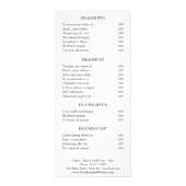 Carte Publicitaire Tarif minimum simple et élégant moderne (Dos)