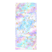 Carte Publicitaire tarif parties scintillant pastel bleu pastel (Dos)