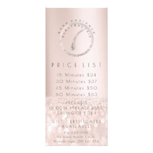 Carte Publicitaire Tarif Rose Blush Electrolyse Retrait des cheveux1