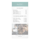 Carte Publicitaire Tarification Salon de Coiffure Simple Green Ajoute (Devant)