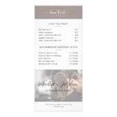 Carte Publicitaire Tarification simple salon de coiffure beige boho a (Devant)