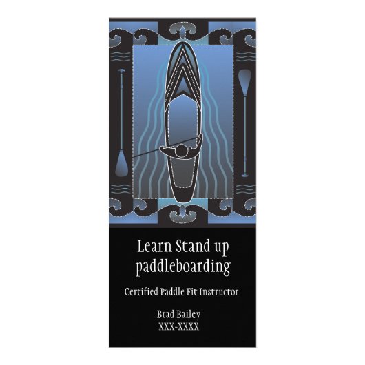 Carte Publicitaire Tenez les leçons de Paddleboard (Devant)