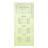 Carte Publicitaire Texture vert sauge Lashes et extensions Beauté (Devant)