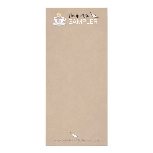 Carte Publicitaire Thé Brown, exemple de pack cadeaux d'affaires (Devant)