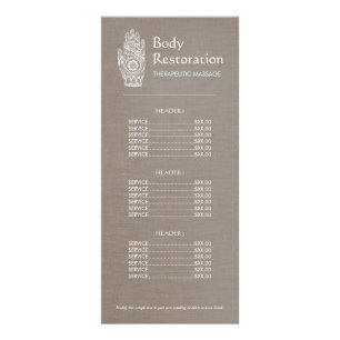Carte Publicitaire Thérapeutique Spirituelle Henna Lotus Hand 3 Liste