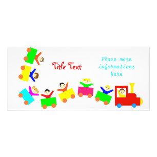 Carte Publicitaire Train heureux d'enfants