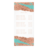 Carte Publicitaire Turquoise Minimalist Luxury Pink Marble Pattern (Devant)