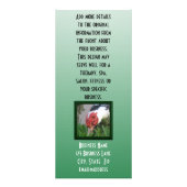 Carte Publicitaire Un oeil de canard - photo de fond Modèle d'entrepr (Dos)